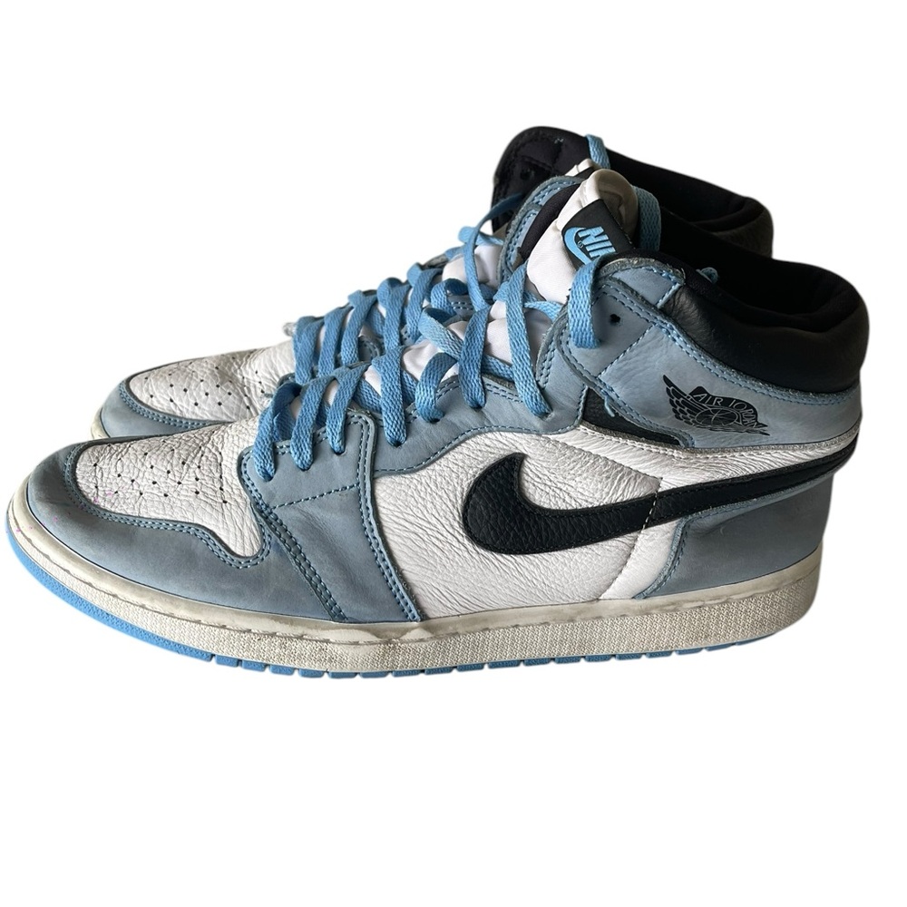 Size 12- Jordan 1 Retro OG High University Blue Black Leather (555088-134) - Picture 1 of 7